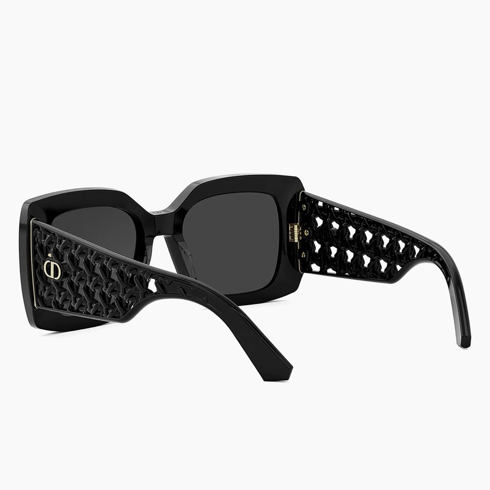 Dior Black Oversized Sunglasses with Geometric Cutout - Picture 3 of 9